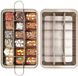 GELLDG Brownie bakvorm - met verdelers - Ovenschaal - 31 × 20 × 4 cm - Champagne - Koolstofstaal - Maakt 18 cakes