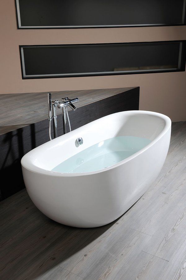 Polysan Zasu acryl vrijstaand bad 180x81x59cm wit