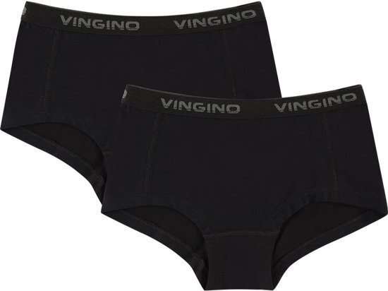 Vingino Meisjes Boxershort 2-pack - Black - Maat 128