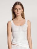 Calida Dames Etude Toujours Tanktop met Kant Wit L