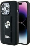 Karl Lagerfeld Gripstand Karl&Choupette - Telefoonhouder - Saffiano - Zwart
