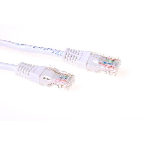 ACT Witte 2 meter U/UTP CAT5E patchkabel met RJ45 connectoren