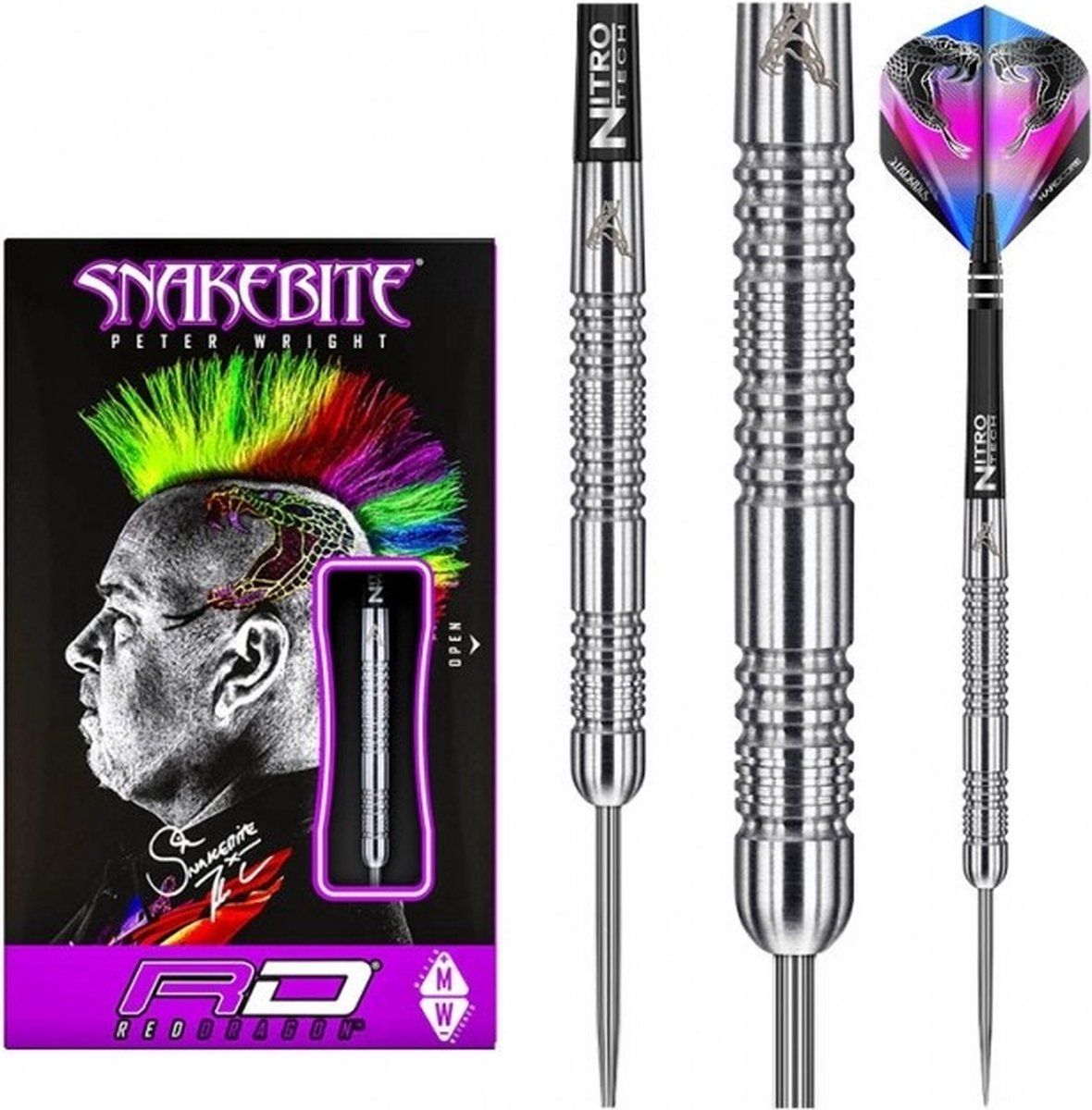 Red Dragon - Peter Wright Snakebite Euro 11 - Steeltip Dartpijlen - 24 gram