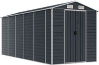 vidaXL Tuinschuur 191x470x198 cm Gegalvaniseerd Staal Antracietkleurig