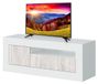 Meuble TV, 2 portes, MDF, 42x139x53 cm, blanc