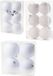 Cosy&Trendy Billiet - Vanlaere Kerstversiering set glitter kerstballen in het wit 6 - 8 - 10 cm pakket - 50x stuks