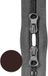 Prym Ritssluiting Kunststof 6mm grof Deelbaar Donker Bruin #881 60 cm