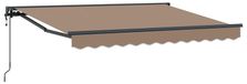 vidaXL Parasol extensible, taupe, 3,5 x 2,5 m, polyester et aluminium