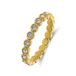 Lucardi Dames Stainless steel ring met kristal voor dames - Ring - Staal - Goudkleurig - 16 / 50 mm