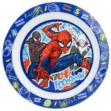 STOR Spider-Man Assiette enfant en plastique 938ml - Adapté au micro-ondes, sans BPA, design ergonomique pour enfants