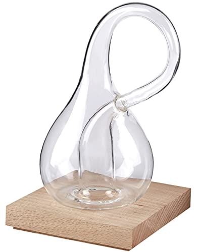 Klein Bottle Fles Nooit vol water, glazen vaas met wiskundige geometrie, vierdimensionale ruimtewetenschapsmodeldecoratie, kantoordecoratie (met basis)