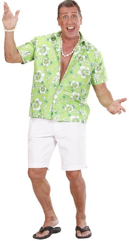 Vegaoo Groen Hawaiiaanse overhemd voor heren - Verkleedkleding - Large