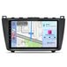 9-inch Android autoradio met CarPlay en Android Auto, 4GB+64GB geheugen, geschikt voor Mazda 6 GH GG (2007-2012), GPS-navigatie, Wi-Fi, Bluetooth, FM, RDS, stuurwielbediening (SWC), DSP, 2DIN, DAB+