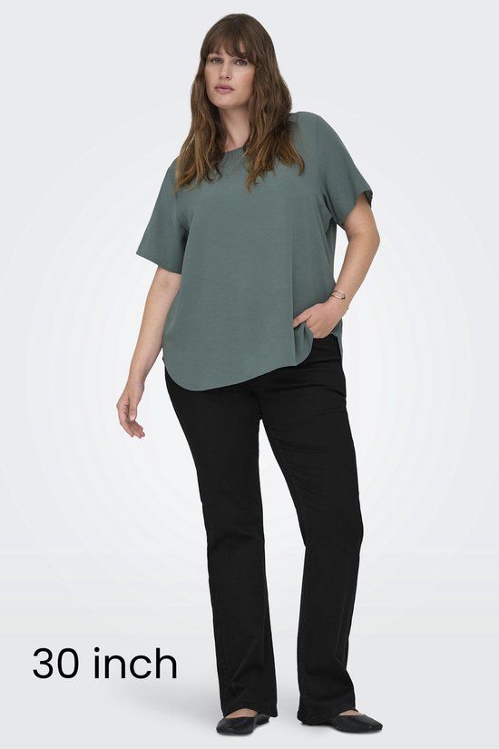 ONLY CARMAKOMA CARWILLY HW FLARED PIM2343 DNM NOOS Jeans Zwart