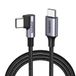 Ugreen US255 USB-kabel USB 2.0 0,5 m USB C naar USB C Zwart/Grijs