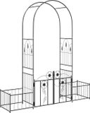 vidaXL Tuinboog Metaal Zwart 218 cm