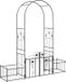 vidaXL Arche de jardin en métal noir 218 cm
