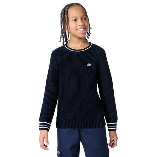 Lacoste gebreide trui met wol - donkerblauw