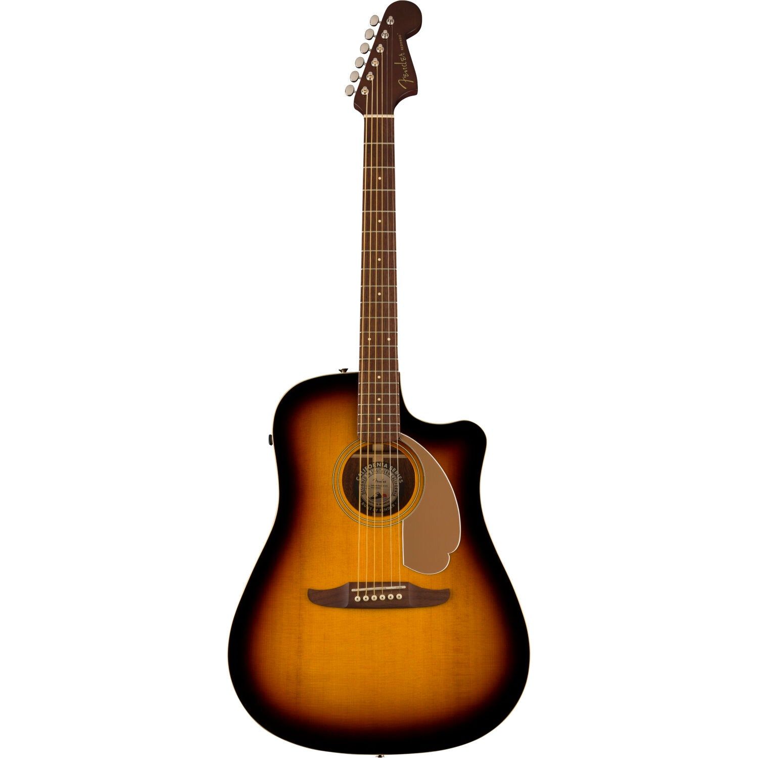 Fender Redondo Player Sunburst WN Gold Pickguard - Electro-Acoustic Western Guitar