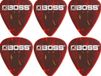 Boss Celluloid Plectrum Hard - 6 stuks - BPK-6-SMBPK-6-SH
