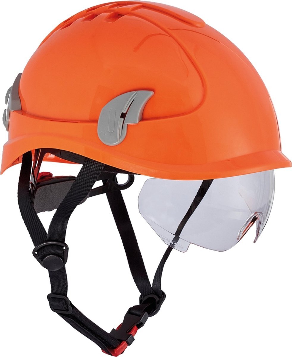 Cerva Alpinworker veiligheidshelm fluor oranje met bril