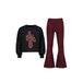 Vingino pyjama met print - zwart/donkerrood
