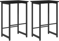 vidaXL Barkruk Zwart eiken 40 x 32 x 74 cm