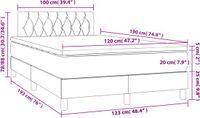 vidaXL Boxspring met matras stof donkerbruin 120x190 cm