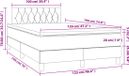 vidaXL Boxspring met matras stof donkerbruin 120x190 cm