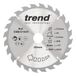 Trend Wood cirkelzaagblad, 216 mm diameter, 30 mm boring, 24 tanden, 2,4 mm snijvoeg, +15° haak, TCT, grof oppervlak, CSB/21624