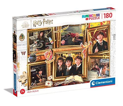 Clementoni - Harry Potter Supercolor Potter-29781, 180 stuks kinderen 7 jaar, puzzel cartoons Made in Italy, meerkleurig
