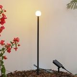 Lindby - Sfeerverlichting buiten - 1licht - Aluminium, kunststof - H: 81.7 cm - zwart, wit - Inclusief lichtbron