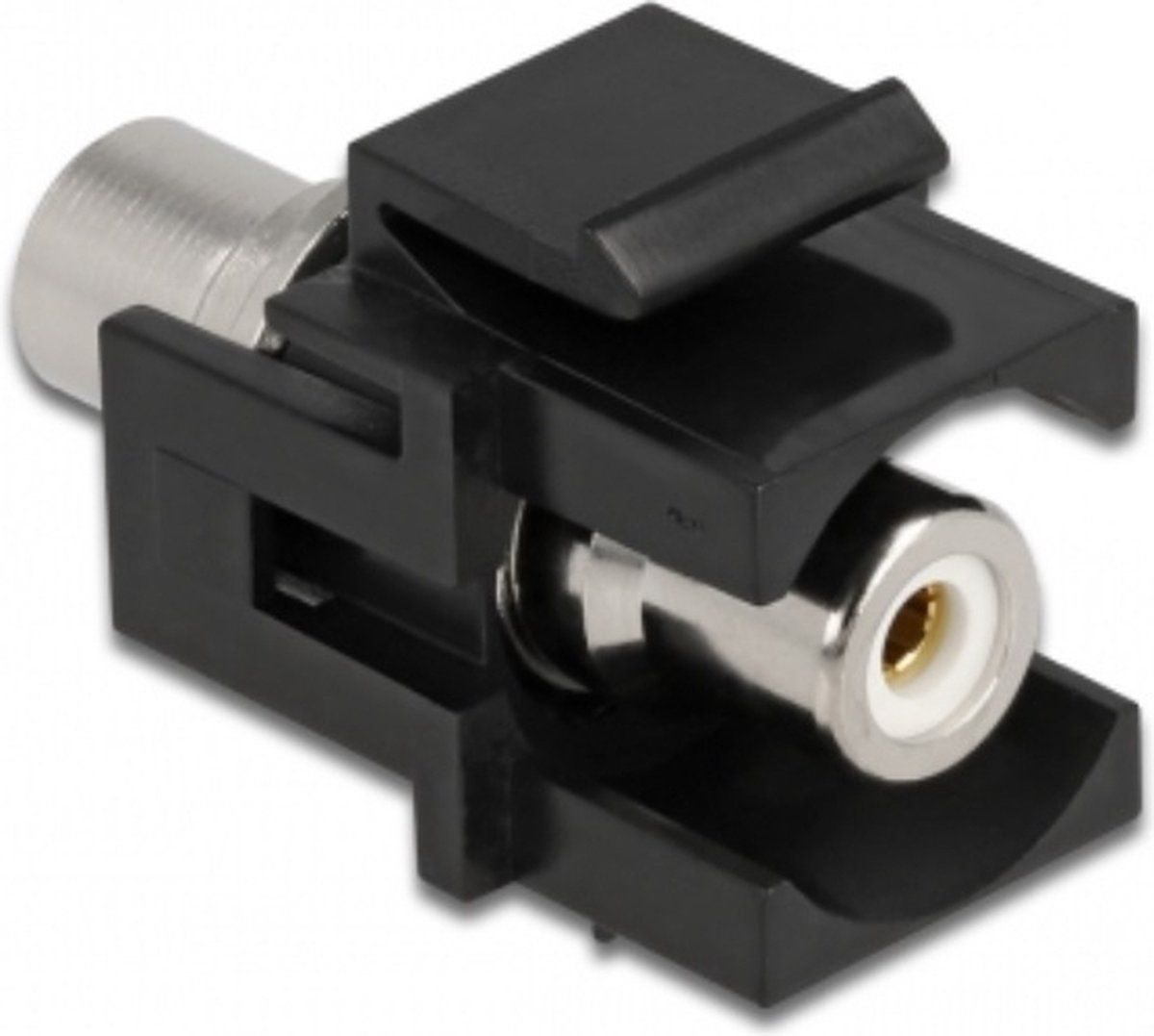 DeLOCK Keystone module Tulp RCA (v) - Tulp RCA (v) audio links (wit) verzonken aansluiting / zwart