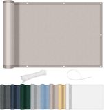 Azalia Écran de balcon imperméable - Protection contre les regards indiscrets - Jardin privé - Protection UV - 90x500cm - Taupe