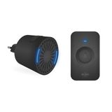 ELRO DB2000 Draadloze Deurbel Set – met Compacte Plug-In Ontvanger - Bereik 200 meter - IP65 Waterdicht - 64 Melodieën - Zwart