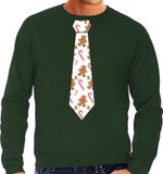 Bellatio Decorations Kersttrui/kerst sweater gingerbread zuurstok - heren XL