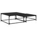vidaXL Salontafel, 2 stuks, zwart, eikenlook, 80 x 80 x 35 cm