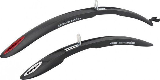 Polisport Spatborden set - 26 inch - Voor en achter - Zwart - Mountainbike - Kunststof