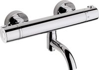 Merkloos Douchekraan met handdouche, Inbouw, Messing, Grijs