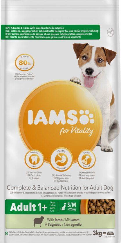 Iams for Vitality Adult Small & Medium Lam 3kg