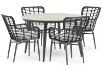 Lifestyle Garden Furniture Lifestyle Lifestyle Toledo/Vienna 120 cm dining tuinset 5-delig