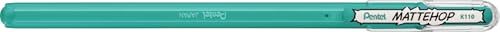 Pentel K110 MatteHop Gel Pen voor Glanzend & Fotografisch Papier, 1.0mm Tip, Turquoise Blauw (Pack van 12)