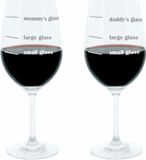 Leonardo wijnglas XL, "Mama en Papa" glas, set van 2, cadeau: stemmingsglas met grappige gravure, wijnglas dat de stemming weerspiegelt, 610 ml