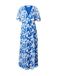 VILA Jurk 'RILLA' blauw / wit