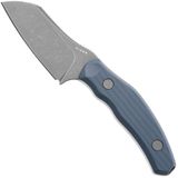 Kizer Bulldog Fix 1116A1 Graywashed 14C28N, Dark Blue G10, vaststaand mes, O.SHO design