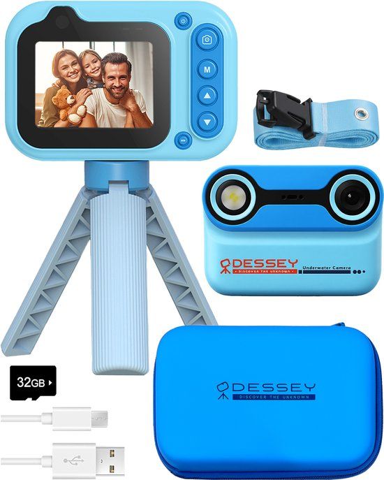 ODESSEY Waterdichte Kindercamera - Blauw