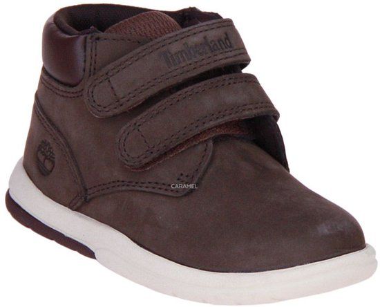Timberland Mid Hook & Loop Boot Dark Brown Nubuck Kinderen Unisex
