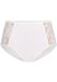 Teyli Katoenen slip voor dames om onvolkomenheden te camoufleren - bikini's en tailleslips voor dames - slips katoen dames - slip katoen vrouwen versierd met kant, wit, L