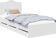 vidaXL Bedframe met lade en hoofdeinde Wit 75 x 190 cm Hout