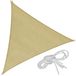 Tectake Driehoekig zonnescherm met UV-bescherming - Beige
